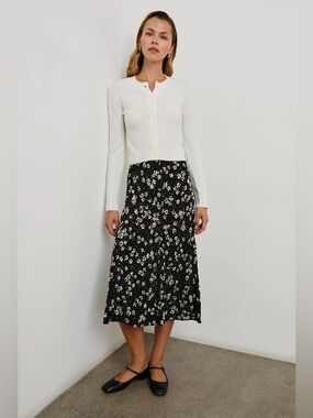 Reiss Rosetta Skirt Noir Floral